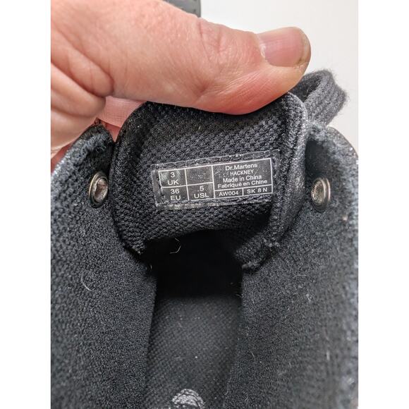 Dr. Martens Hackney Black Glitter Leather Combat Boots Women's US 5 - Picture 9 of 9